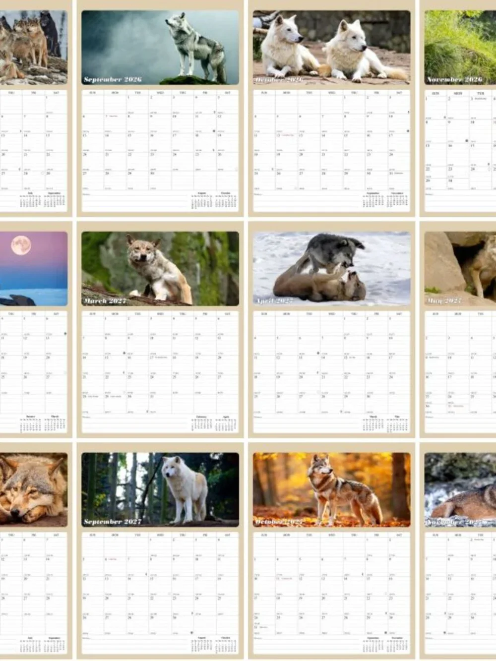 2026 - 2027 Calendar Magnetic Peel & Stick 18 Months 8.5
